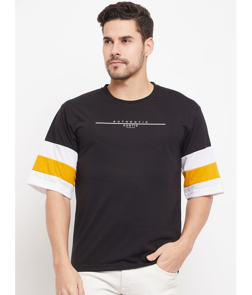     			AUSTIZ - Black Cotton Blend Regular Fit Men's T-Shirt ( Pack of 1 )