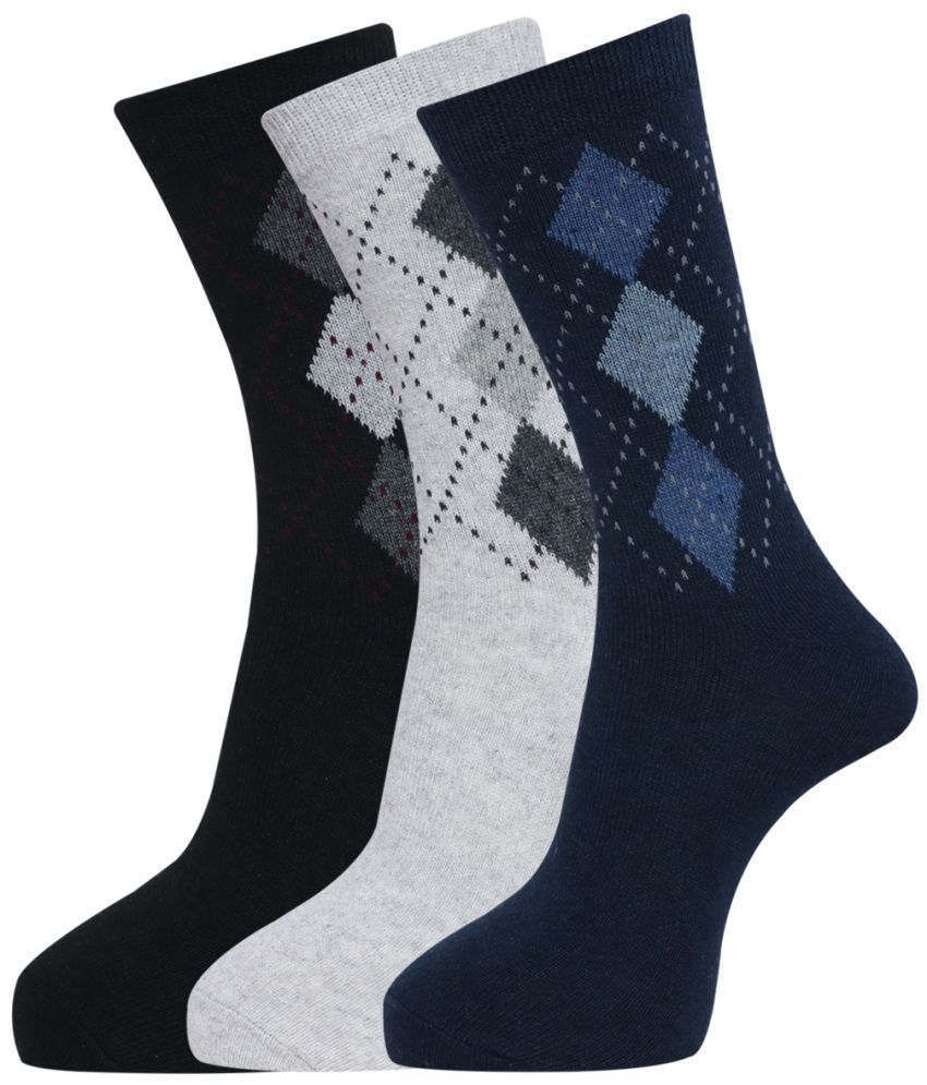     			Dollar - Woollen Men's Argyle Multicolor Mid Length Socks ( Pack of 3 )