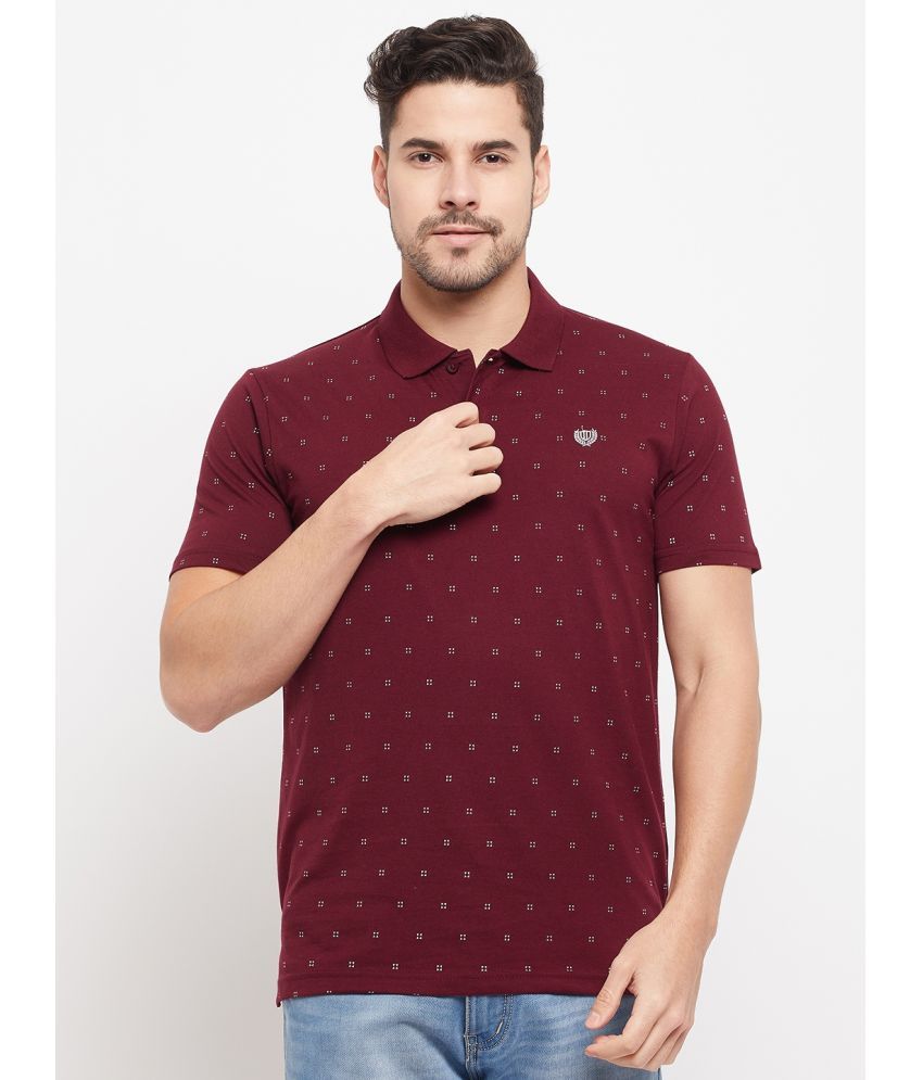     			Duke - Maroon Cotton Blend Slim Fit Men's Polo T Shirt ( Pack of 1 )