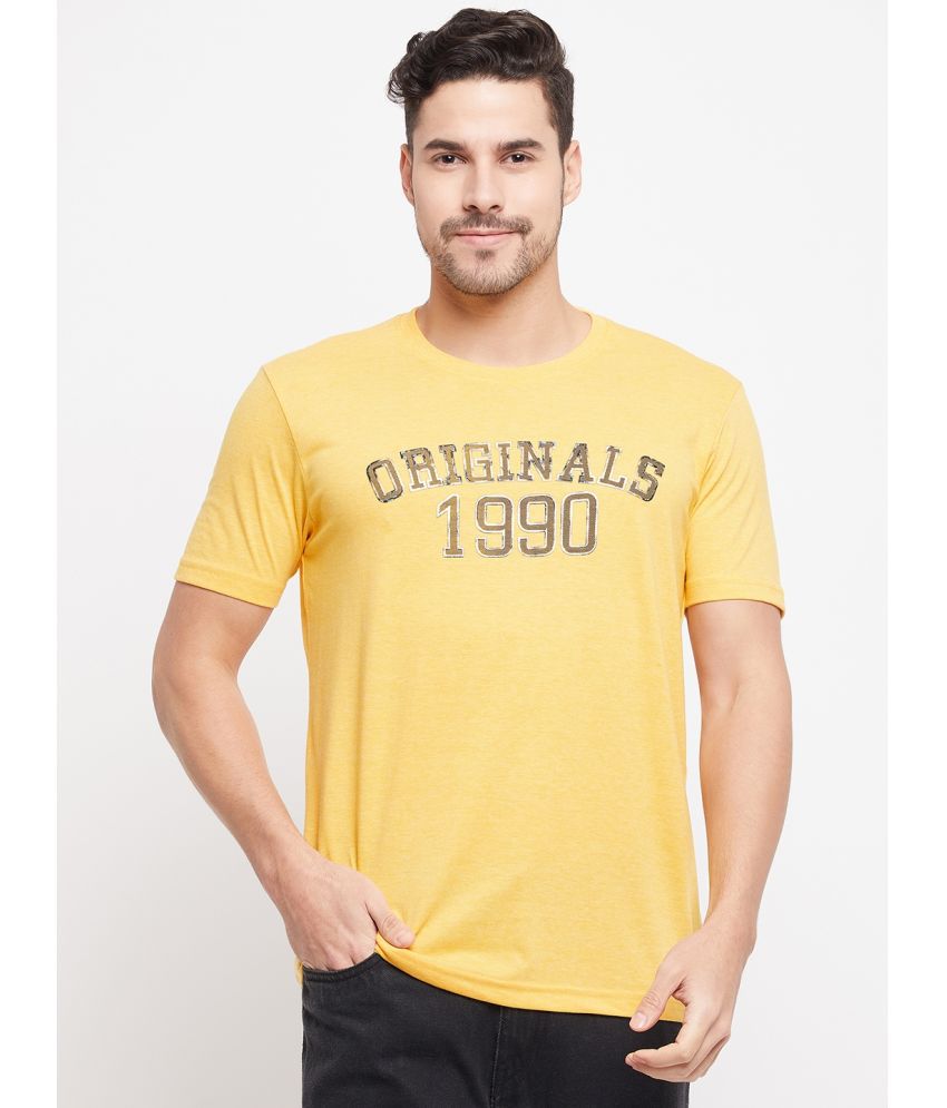     			Duke - Yellow Cotton Blend Slim Fit Men's T-Shirt ( Pack of 1 )