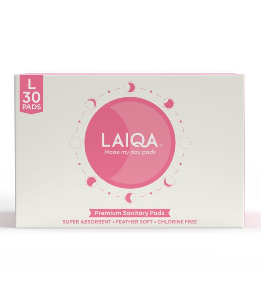     			LAIQA Ultra Soft Moderate Flow Day Sanitary Pads for Women Pack of 32 - 30L Pads + 2 Pantyliners