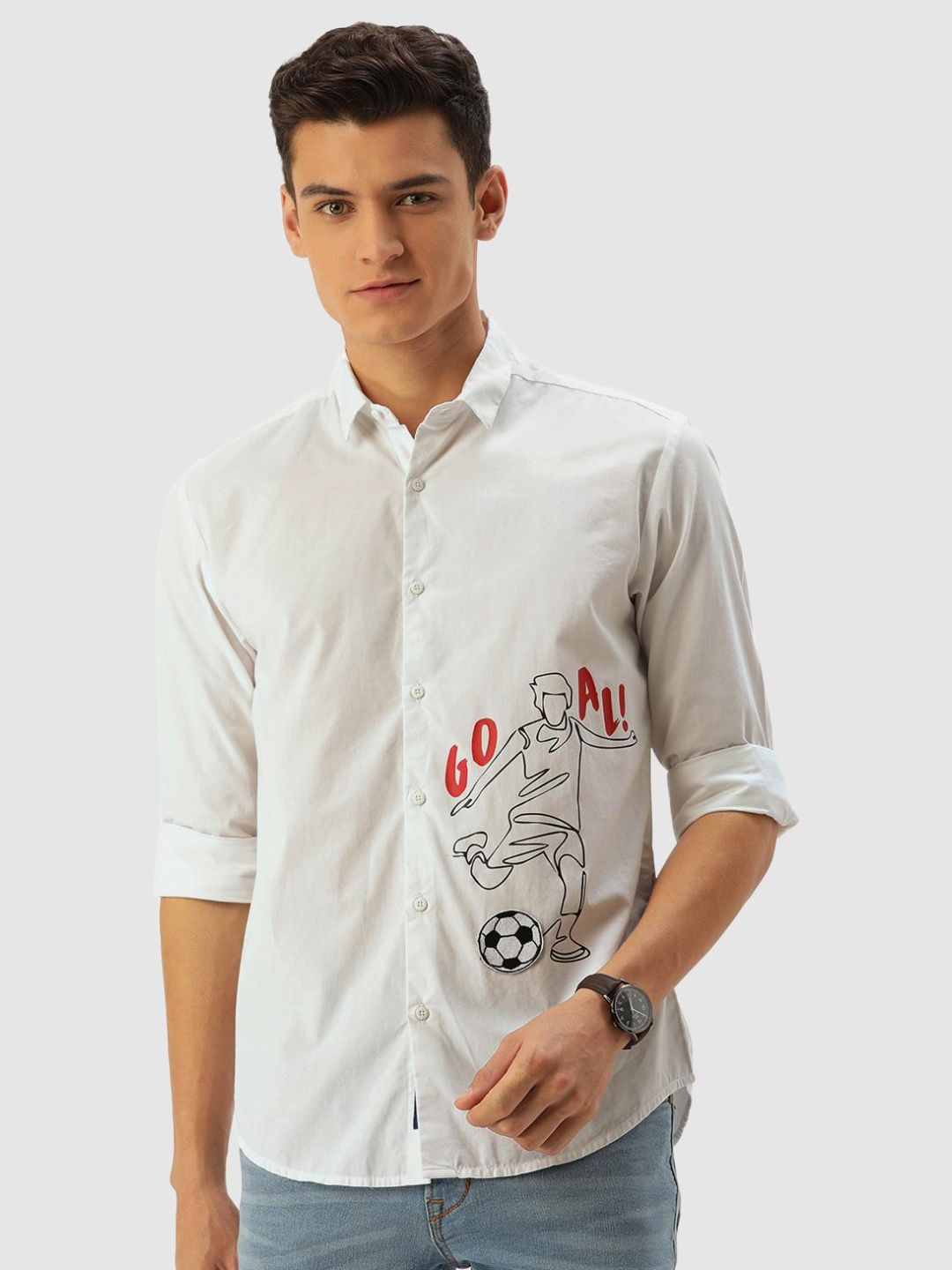     			Bene Kleed - White 100% Cotton Regular Fit Men's Casual Shirt ( Pack of 1 )