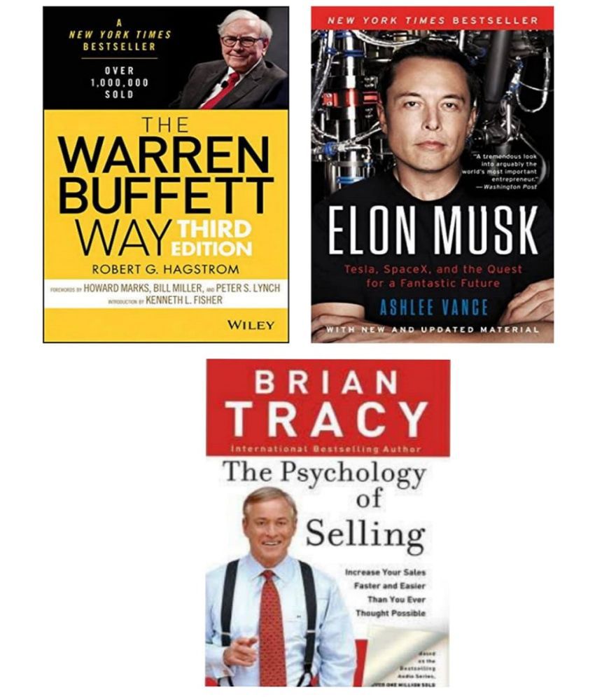     			( Combo of 3 books ) THE WARREN BUFFETT WAY & Elon Musk & The Psychology of Selling ( paperback )
