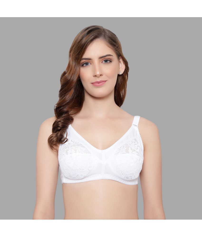     			KYODO Pack of 1 Cotton Blend Non Padded Women's Everyday Bra ( White )