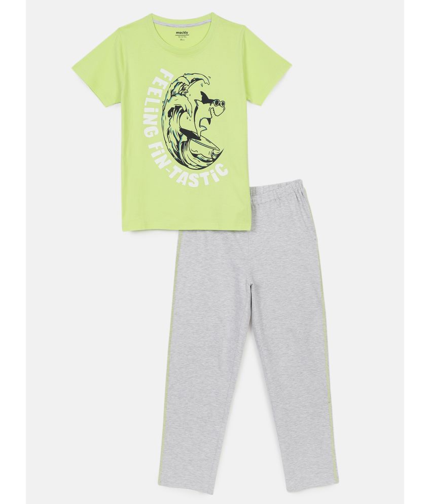     			Mackly - Green Cotton Boys T-Shirt & Pants ( Pack of 1 )
