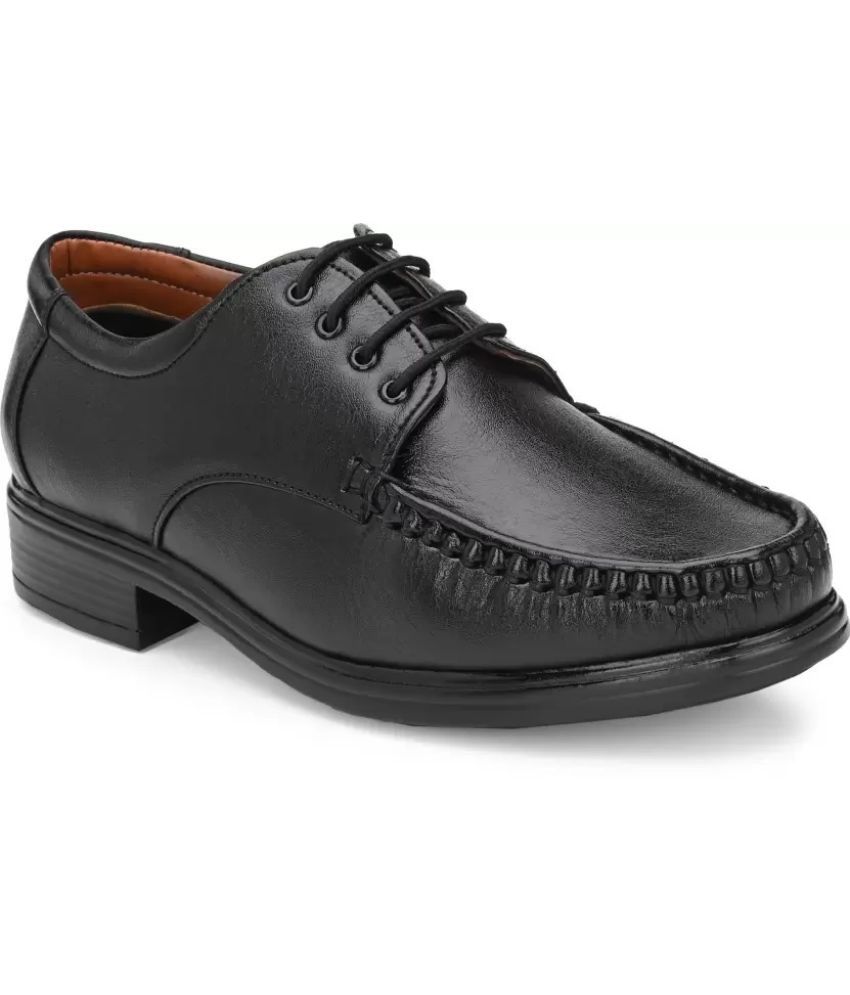     			Onbeat - Black Men's Derby Formal Shoes