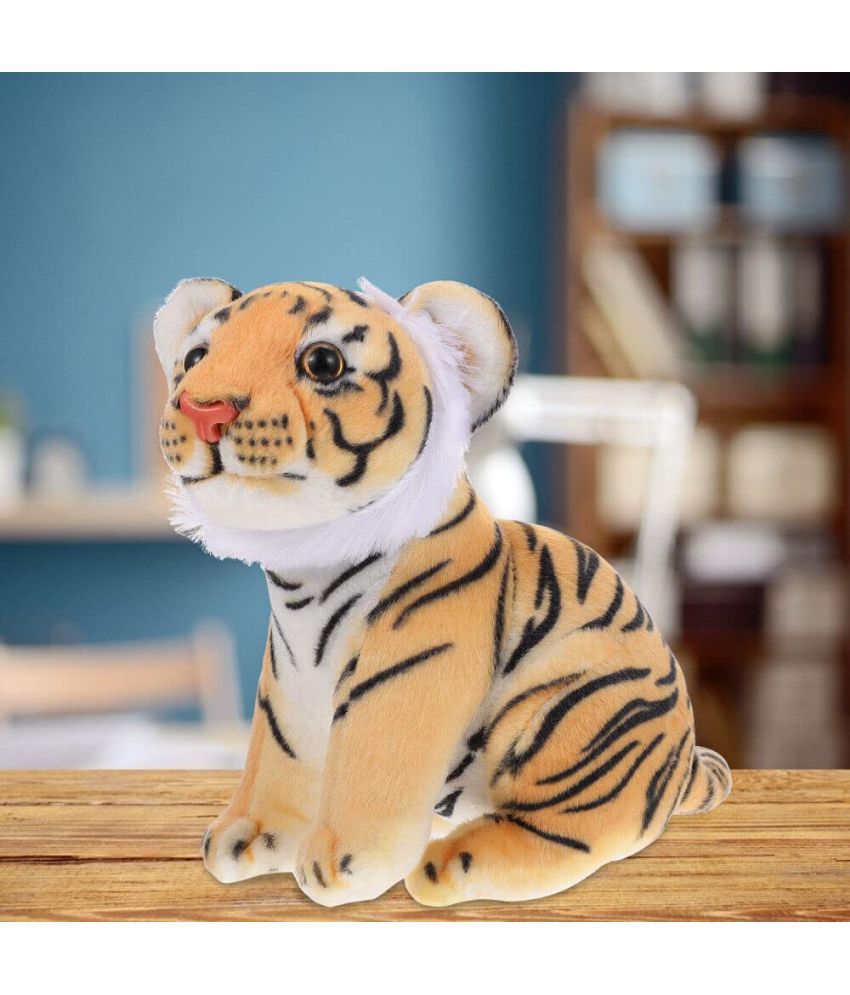     			Tickles Siberian Jungle Tiger Soft Stuffed Animal Plush Toy for Kids Birthday Gifts Home & Car Decoration (Color: Yellow & Black Size: 25 Cm)