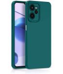 Case Vault Covers - Green Silicon Plain Cases Compatible For Realme Narzo 50A Prime ( Pack of 1 )