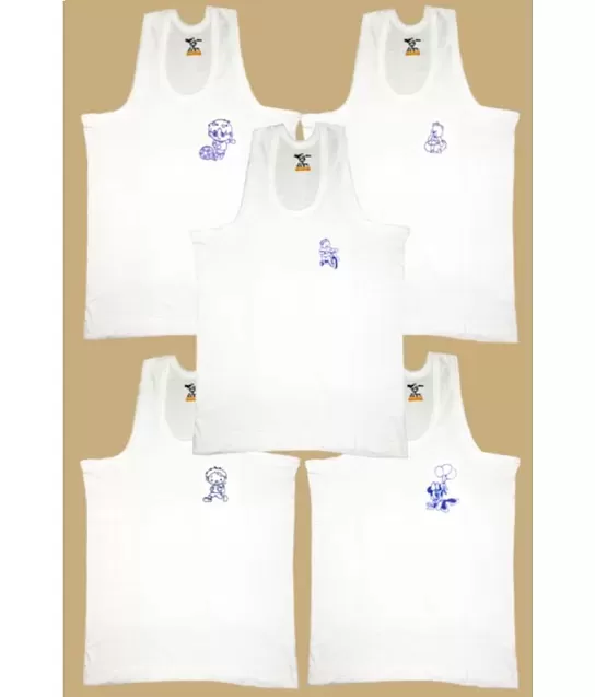 POOMEX Men's Cotton Vest (Pack of 5) (Small) White : : Fashion