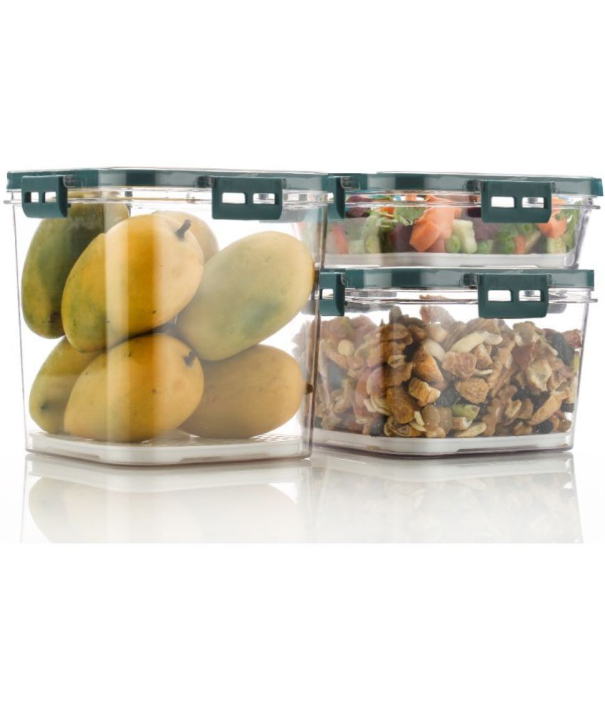     			Arni - Plastic Green Food Container ( Set of 3 )
