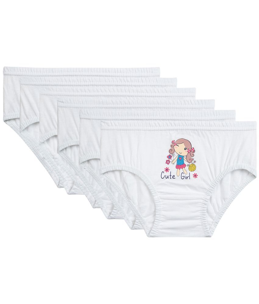     			Bodycare Pack of 6 Cotton Girls Panties ( White )