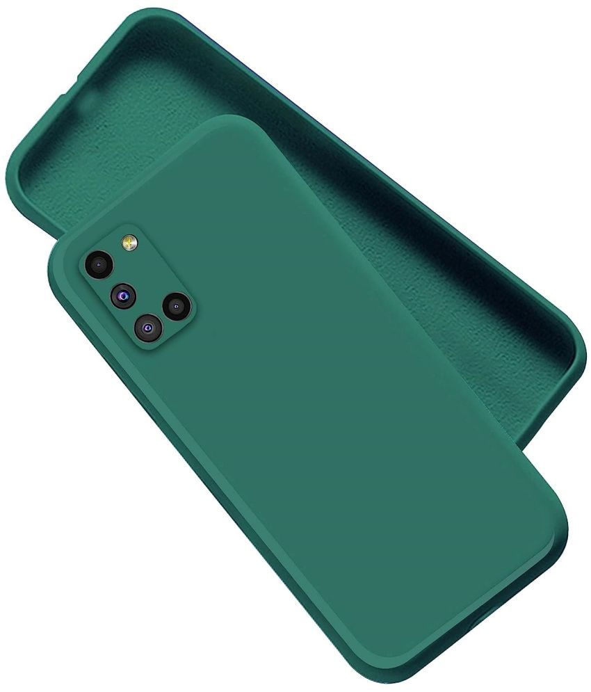     			Case Vault Covers - Green Silicon Plain Cases Compatible For OPPO A52 ( Pack of 1 )