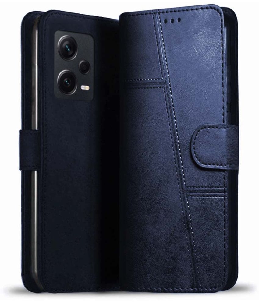     			Shining Stars - Blue Artificial Leather Flip Cover Compatible For Redmi Note 12 Pro 5G ( Pack of 1 )