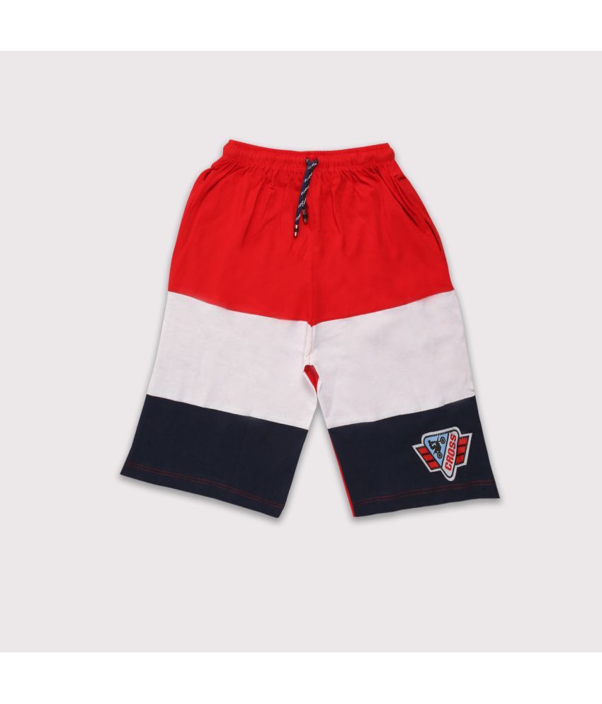     			Nottie planet - Red Cotton Boys Shorts ( Pack of 1 )