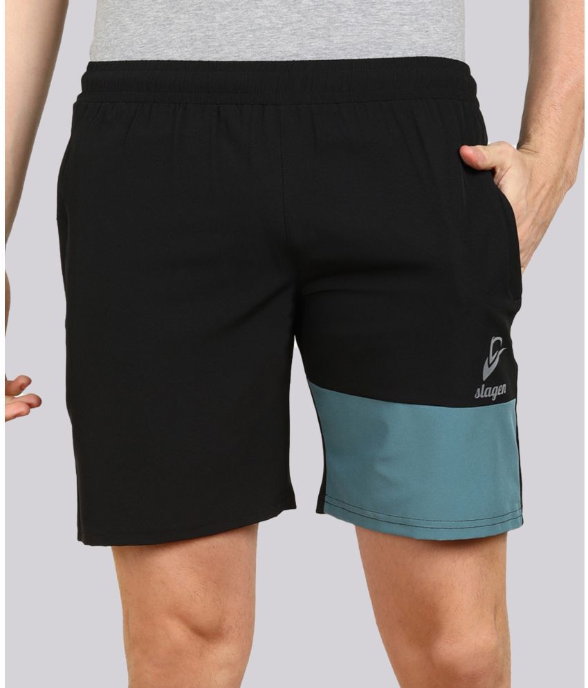     			SLAGEN - Black Polyester Men's Running Shorts ( Pack of 1 )