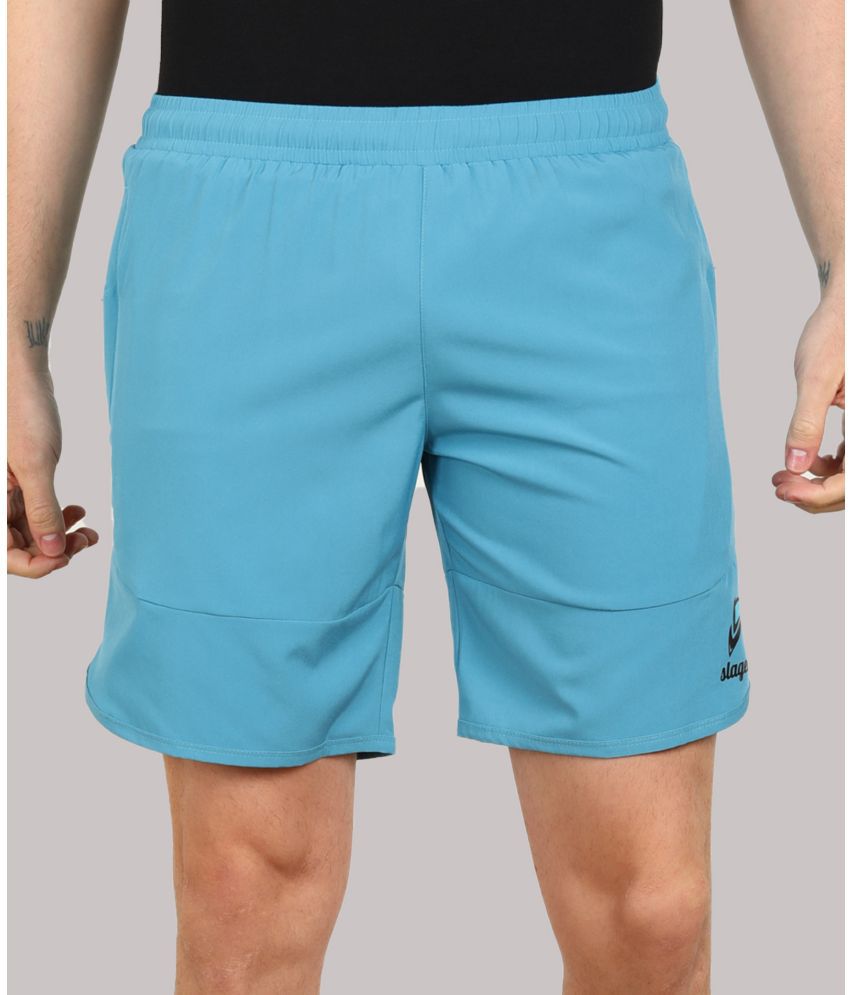     			SLAGEN - Blue Polyester Men's Running Shorts ( Pack of 1 )