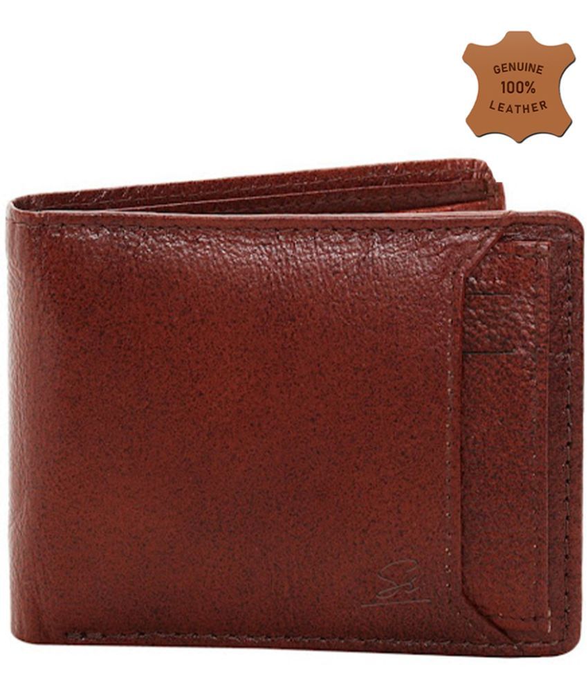     			Style Smith 100% Leather Brown Bi-Fold Wallet For Men