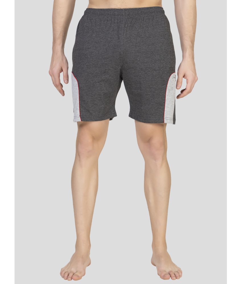     			Zeffit - Charcoal Cotton Blend Men's Shorts ( Pack of 1 )