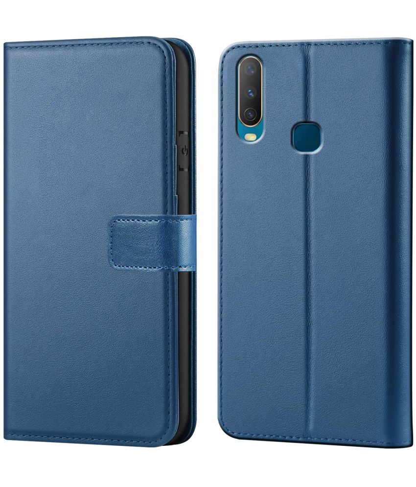     			forego - Blue Artificial Leather Flip Cover Compatible For Vivo U10 ( Pack of 1 )