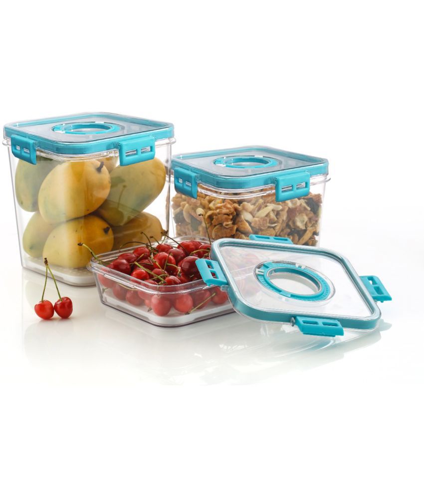     			Arni - Time keeping Food Plastic Blue Food Container ( Set of 3 )