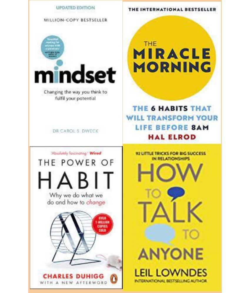     			Mindset +Miracle Morning + The Power of Habit + How to Talk to Anyone