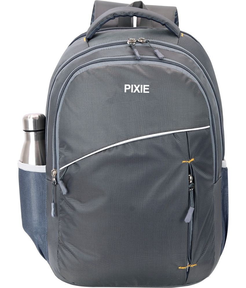     			Pixie - Grey Polyester Backpack ( 35 Ltrs )
