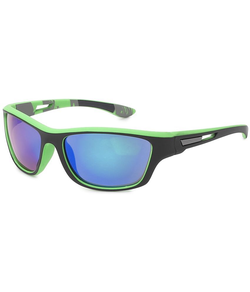     			Style Smith - Green Wrap Around Sunglasses ( Pack of 1 )