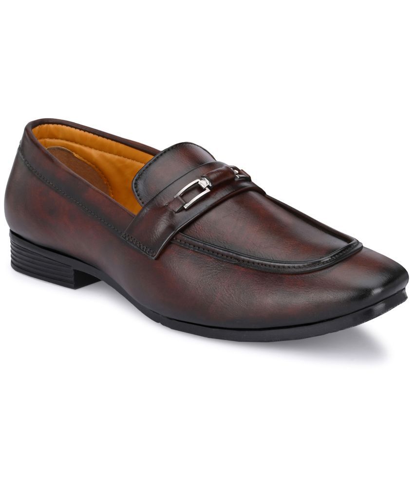     			viv - Brown Men's Slip On Formal Shoes