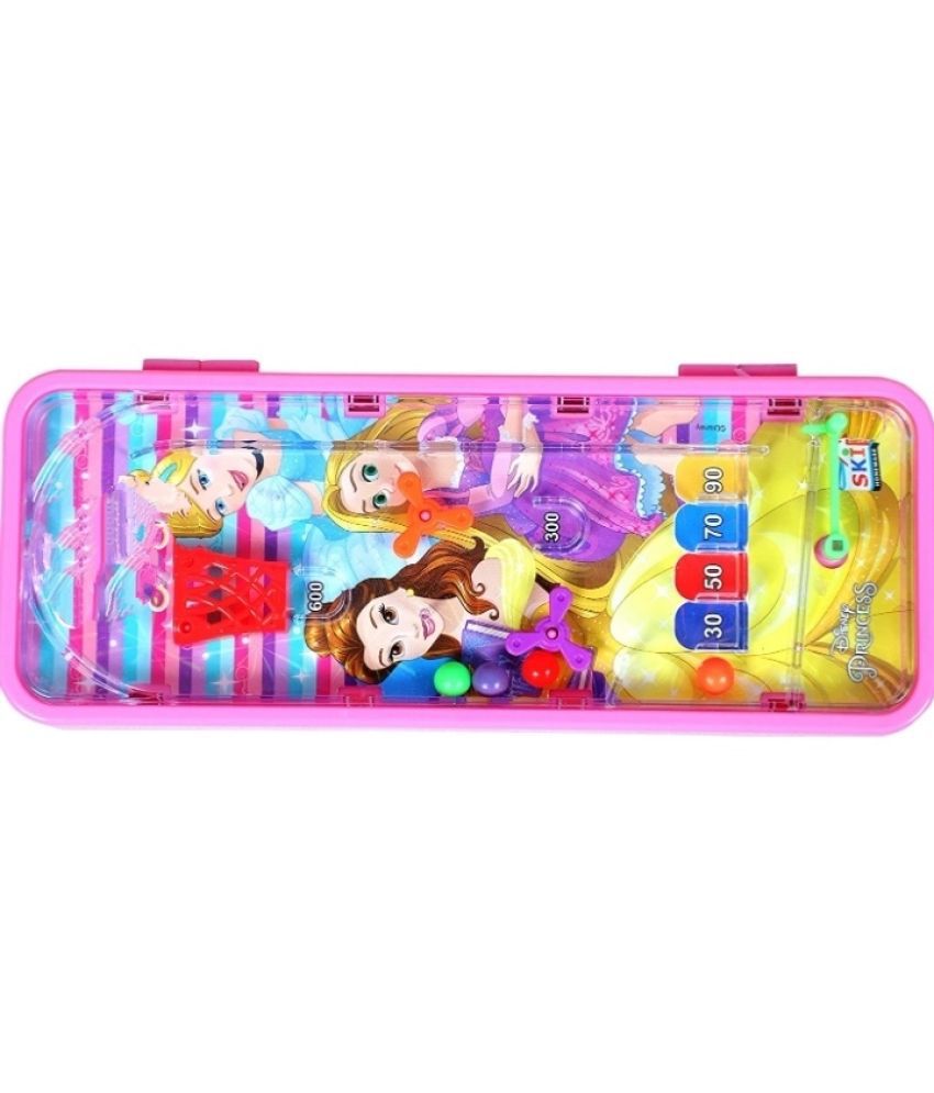     			2325 yeskart -PINK New Password Protected Trolly Style Plastic Pencil Box &  game on top  for Kids ( Blue )PACK OF 1