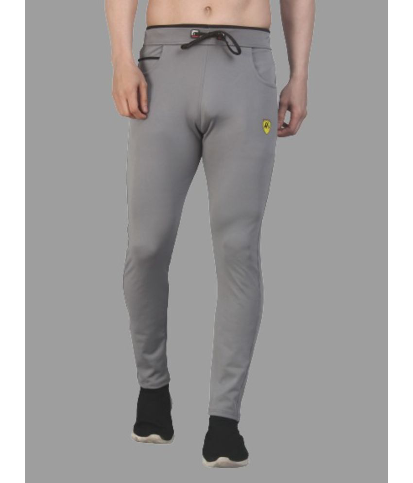     			Actoactivesports - Grey Lycra Men's Sports Trackpants ( Pack of 1 )