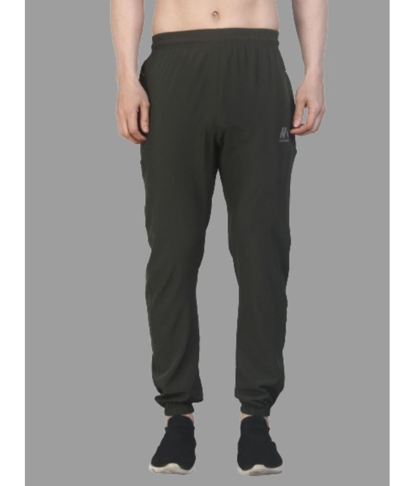     			Actoactivesports - Olive Green Lycra Men's Joggers ( Pack of 1 )
