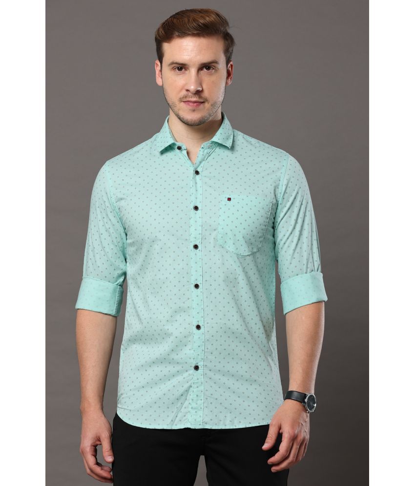     			Cool Colors - Green 100% Cotton Slim Fit Men's Casual Shirt ( Pack of 1 )