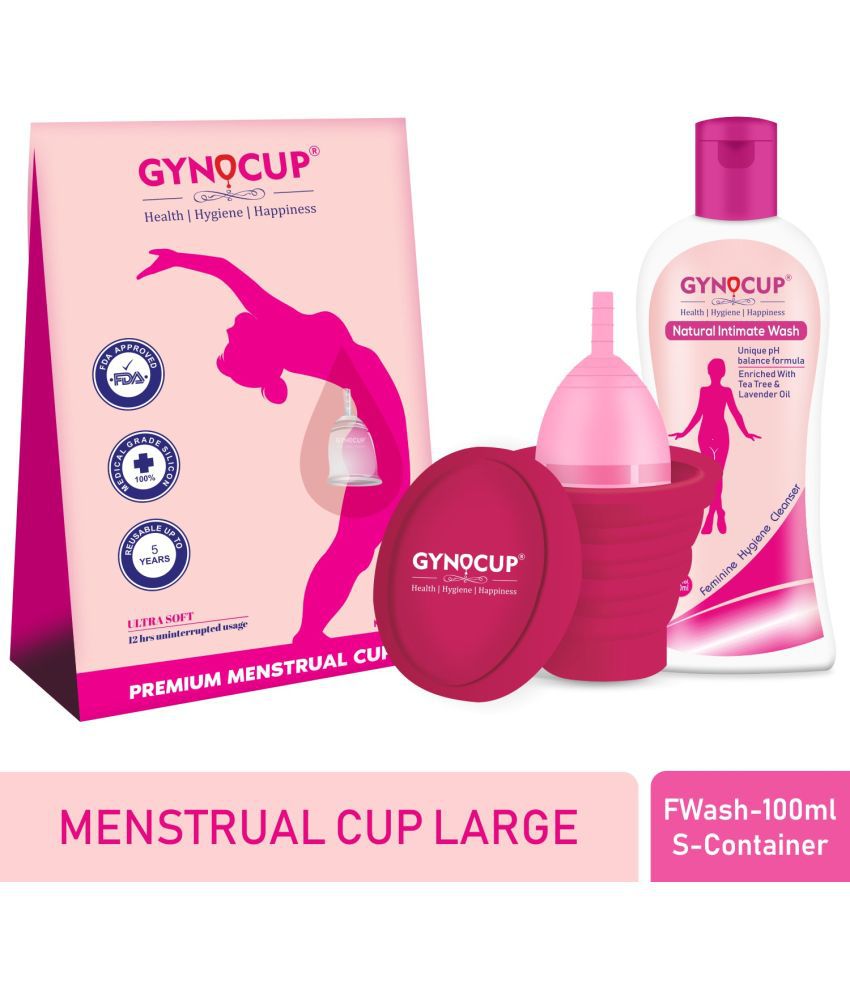 GynoCup - Silicone Reusable Menstrual Cup Large ( Pack of 3 )