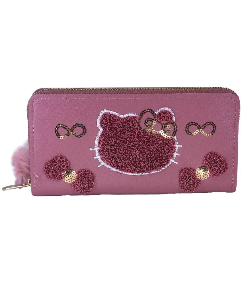     			JMALL - Pink Faux Leather Box Clutch