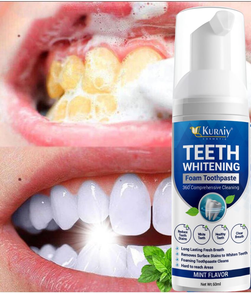     			Kuraiy Whitening Toothpaste 60ml, Remove Smoke Stains Oral Hygiene, Dental Care