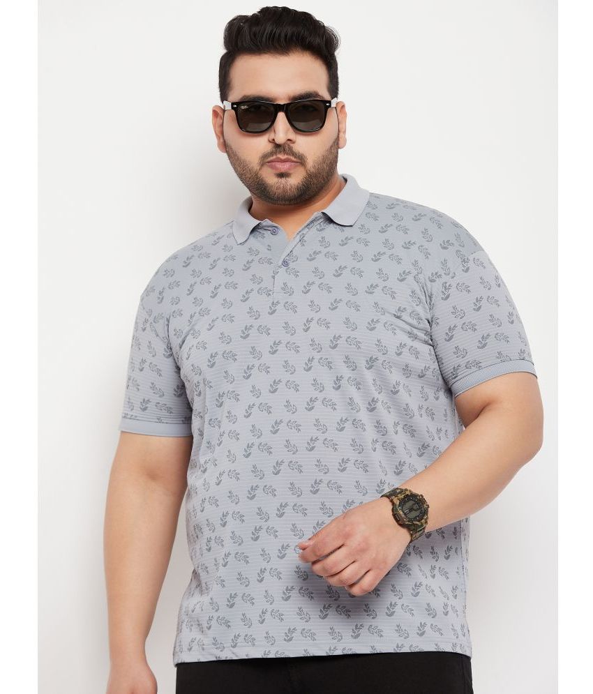     			MXN - Grey Cotton Blend Regular Fit Men's Polo T Shirt ( Pack of 1 )