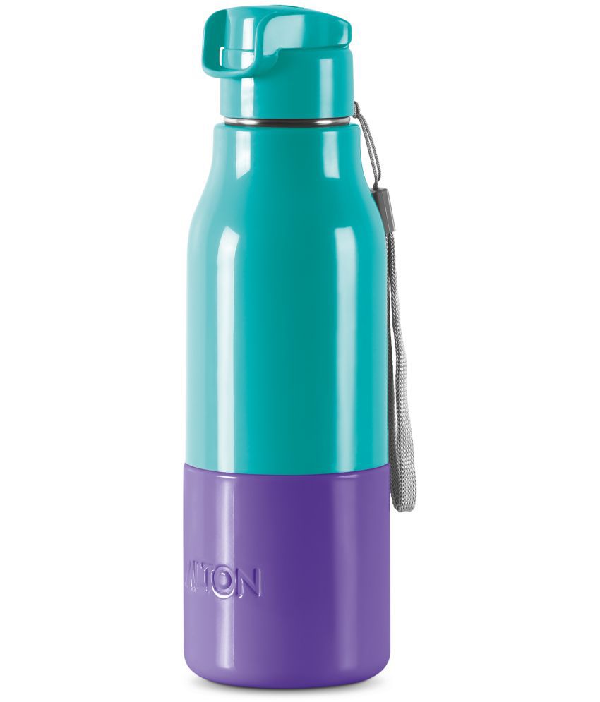     			Milton Steel Sprint 600 Insulated Inner Stainless Steel Water Bottle, 510 ml, Aqua Green | Hot or Cold | Easy Grip | Leak Proof | Kids School Bottle | Office | Gym | Hiking | Treking | Travel Bottle