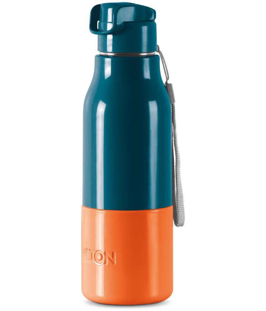     			Milton Steel Sprint 600 Insulated Inner Stainless Steel Water Bottle, 510 ml, Blue | Hot or Cold | Easy Grip | Leak Proof | Kids School Bottle | Office | Gym | Hiking | Treking | Travel Bottle
