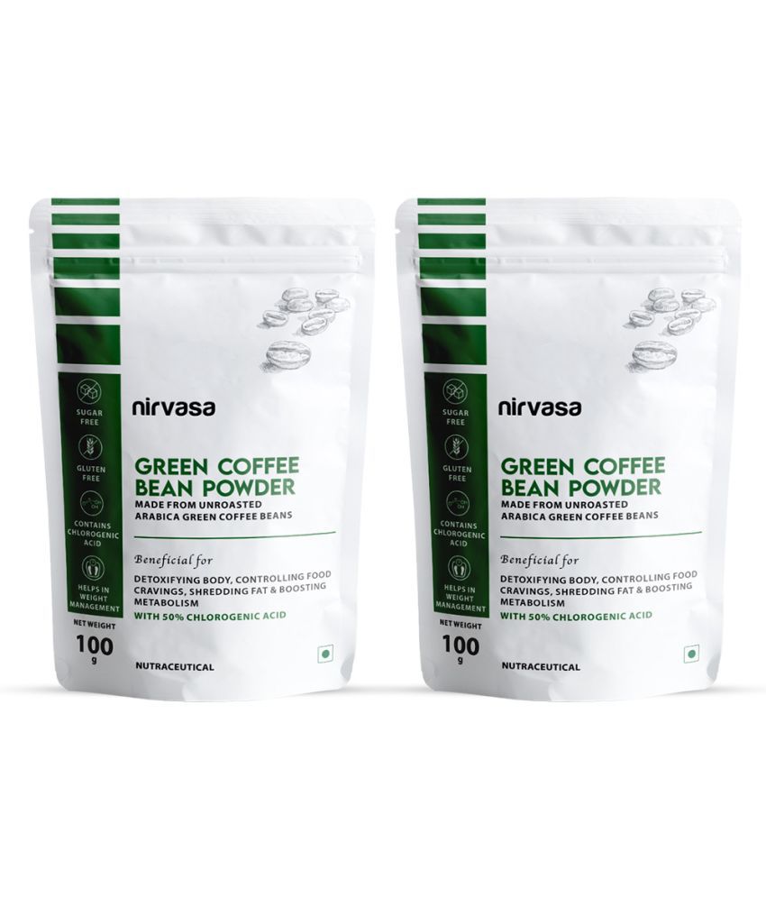     			Nirvasa Green Coffee Powder, For Weight Management, enriched with Raw Unroasted Arabica Green Coffee Powder, Vegan, Sugar Free, NON-GMO 2B (2 X 100g)