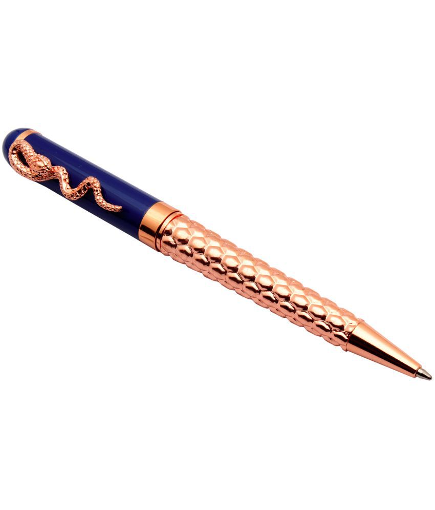     			Srpc Cobra Clip Edition Rose Gold & Blue Ball Point Pen Blue Refill