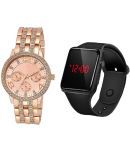 Cosmic Rose Gold Metal Analog-Digital Men's Watch