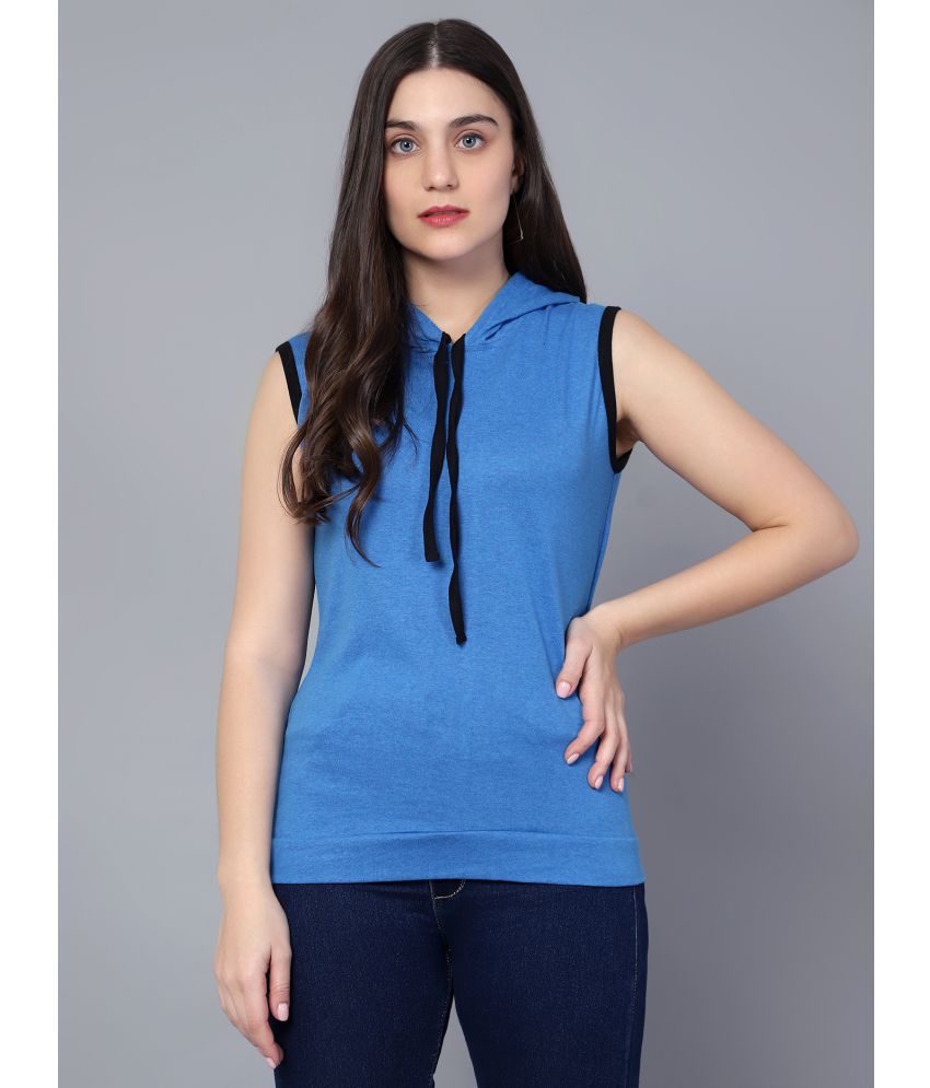     			Diaz - Light Blue Cotton Blend Regular Fit Women's T-Shirt ( Pack of 1 )