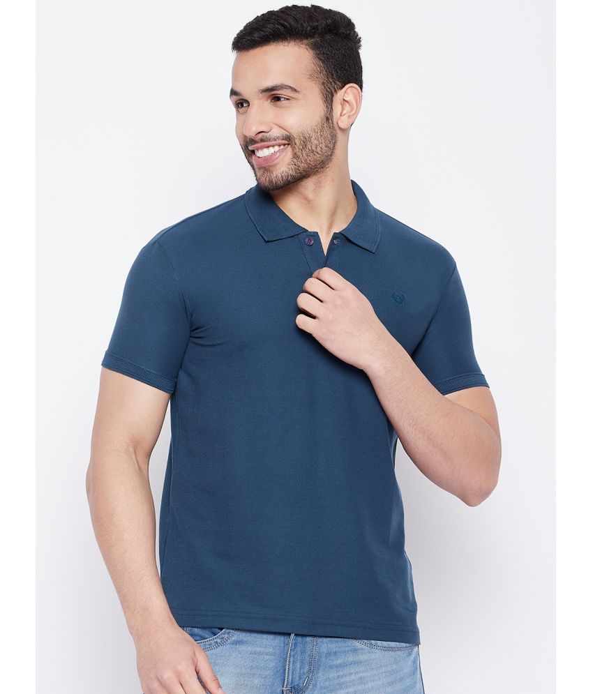    			Duke - Blue Cotton Blend Slim Fit Men's Polo T Shirt ( Pack of 1 )
