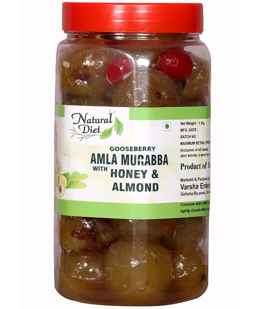     			Natural Diet Gooseberry Honey AMLA MURABBA with Almonds 1kg (The Orignal Love is Eating Grandma's Food) Pickle 1 kg