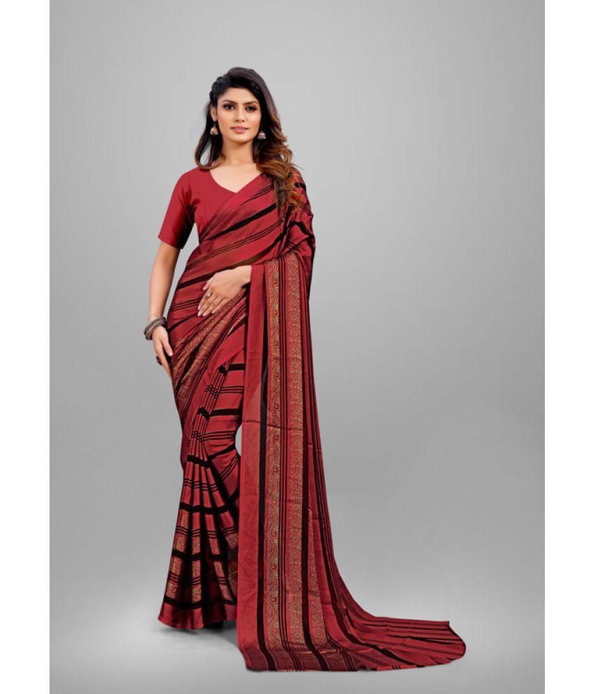     			Sitanjali - Maroon Silk Saree With Blouse Piece ( Pack of 1 )