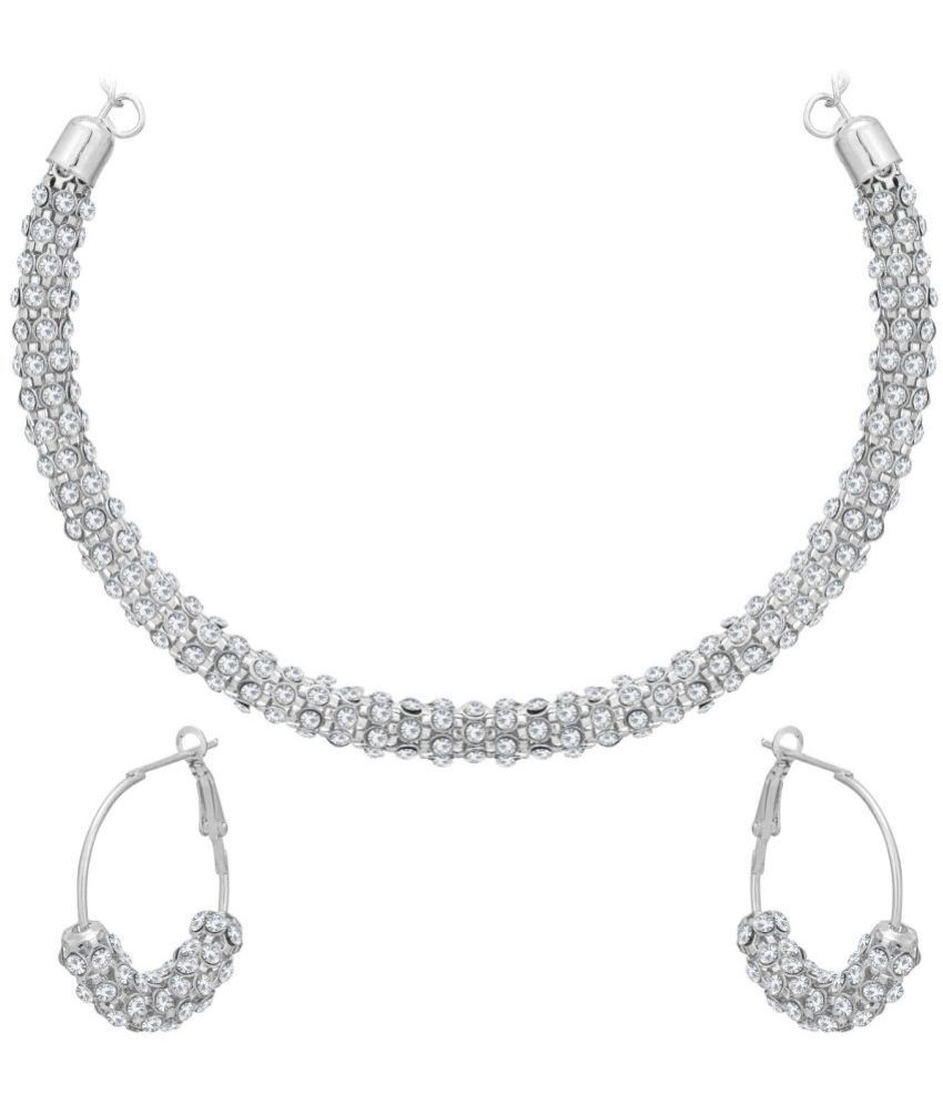     			Sukkhi - Silver Alloy Necklace Set ( Pack of 1 )