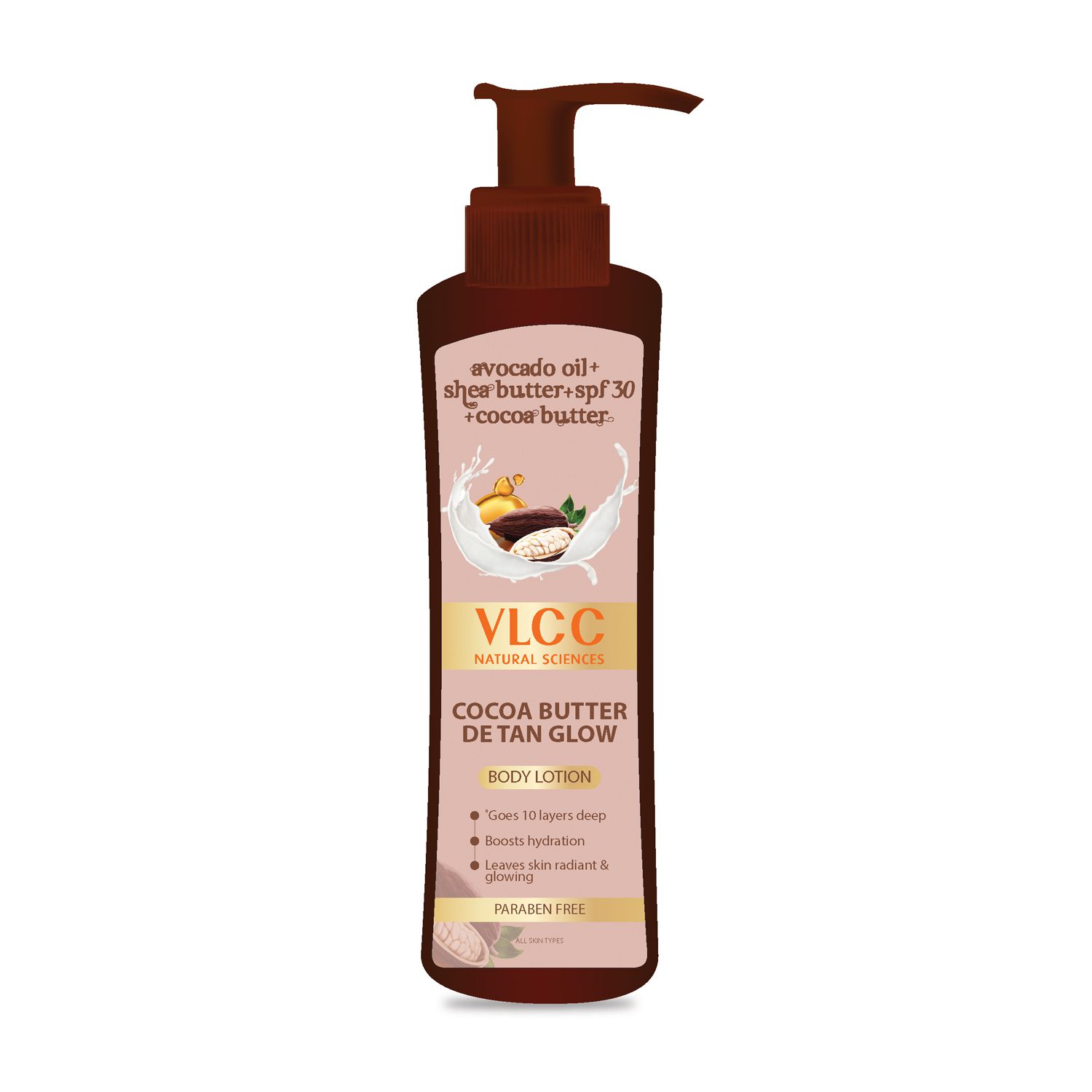     			VLCC Cocoa Butter De, Tan Glow Body Lotion SPF 30 Pa+++ Radiant Skin 400 ml