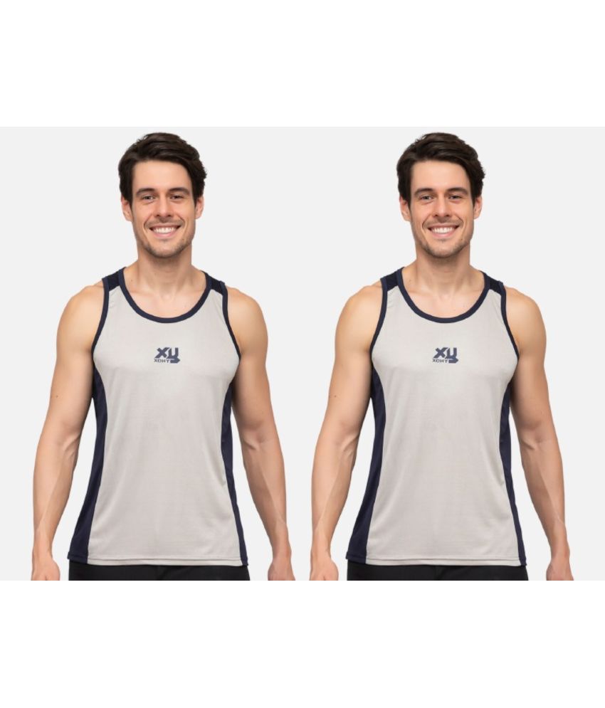     			xohy - Grey Polyester Men's Vest ( Pack of 2 )