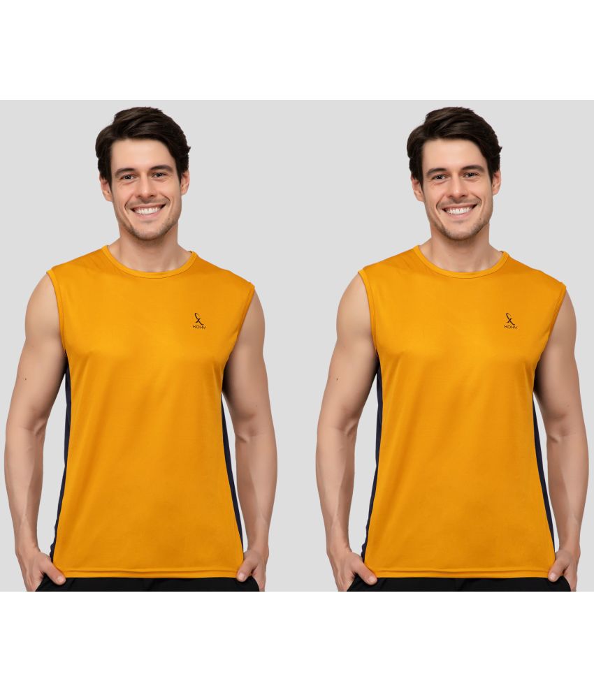    			xohy - Mustard Polyester Men's Vest ( Pack of 2 )