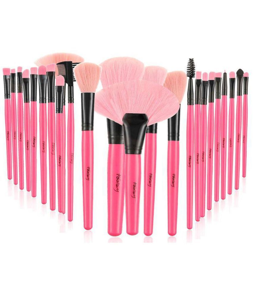     			Foolzy Professional Makeup Brush pink Collection (24 Pcs) Synthetic Foundation Brush 24 Pcs 249 g